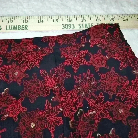 Jaclyn Smith Skirt Womens 1X Black Red Lined Side Zip Whimsygoth Witchy - Picture 11 of 14